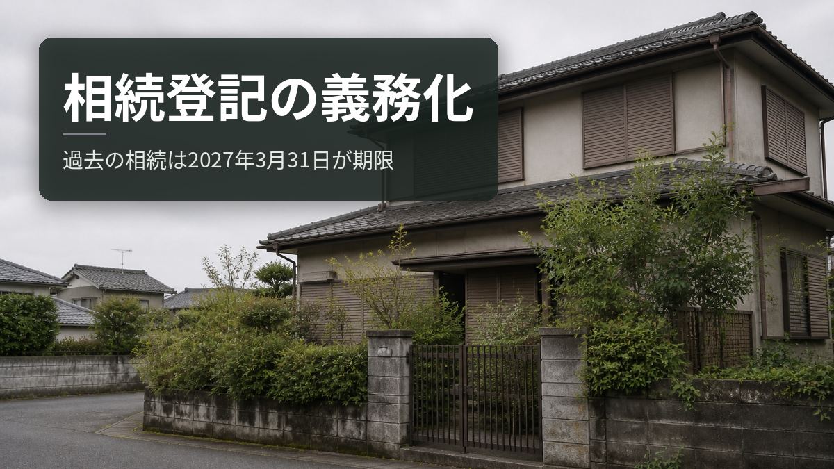 相続登記の義務化｜過去の相続は2027年3月31日が期限