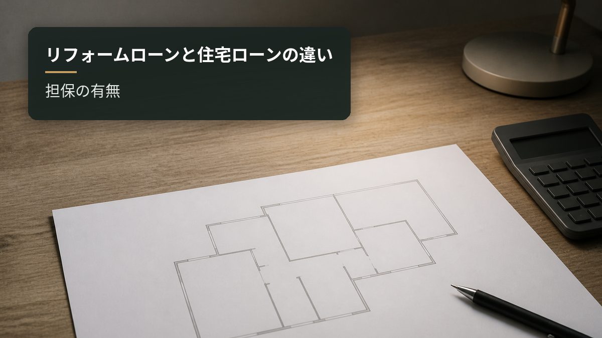 リフォームローンと住宅ローンの違い｜担保の有無