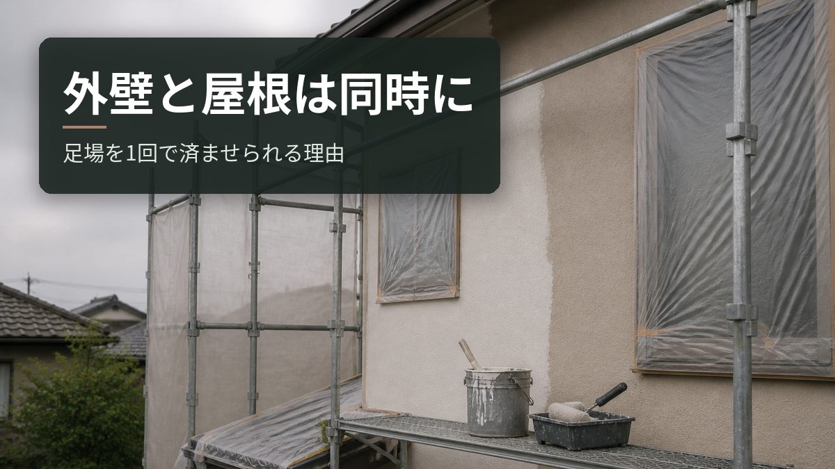 外壁と屋根の塗装を同時に行うと足場を1回で済ませられる構造上の理由