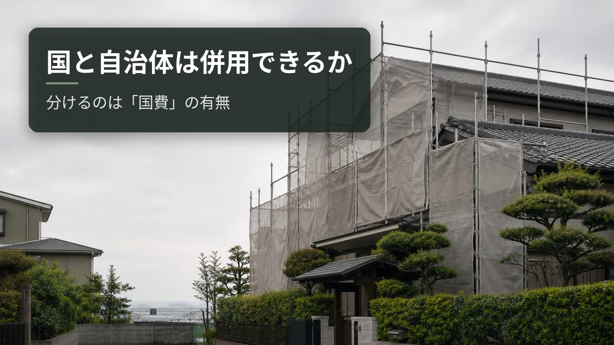 国と自治体のリフォーム補助金は併用できるか|分けるのは「国費」の有無