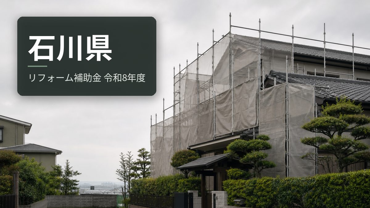 石川県のリフォーム補助金【令和8年度】耐震改修が210万円に