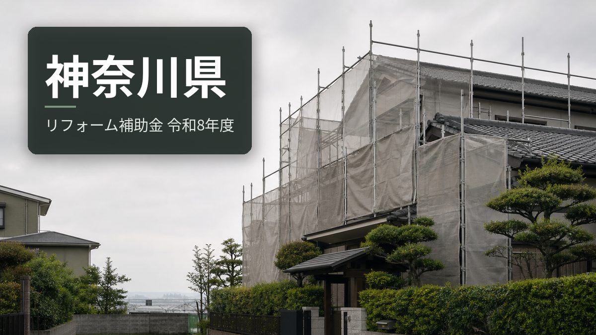 神奈川県のリフォーム補助金【令和8年度】窓の改修が必須条件