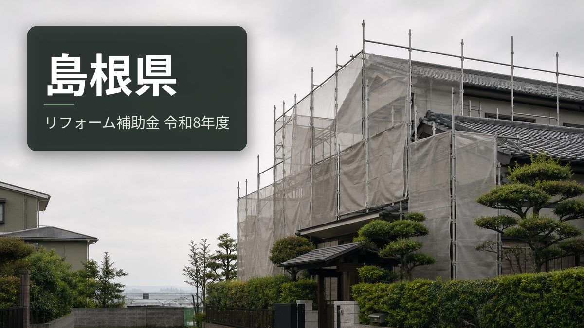 島根県のリフォーム補助金【令和8年度】部分的耐震改修が柱
