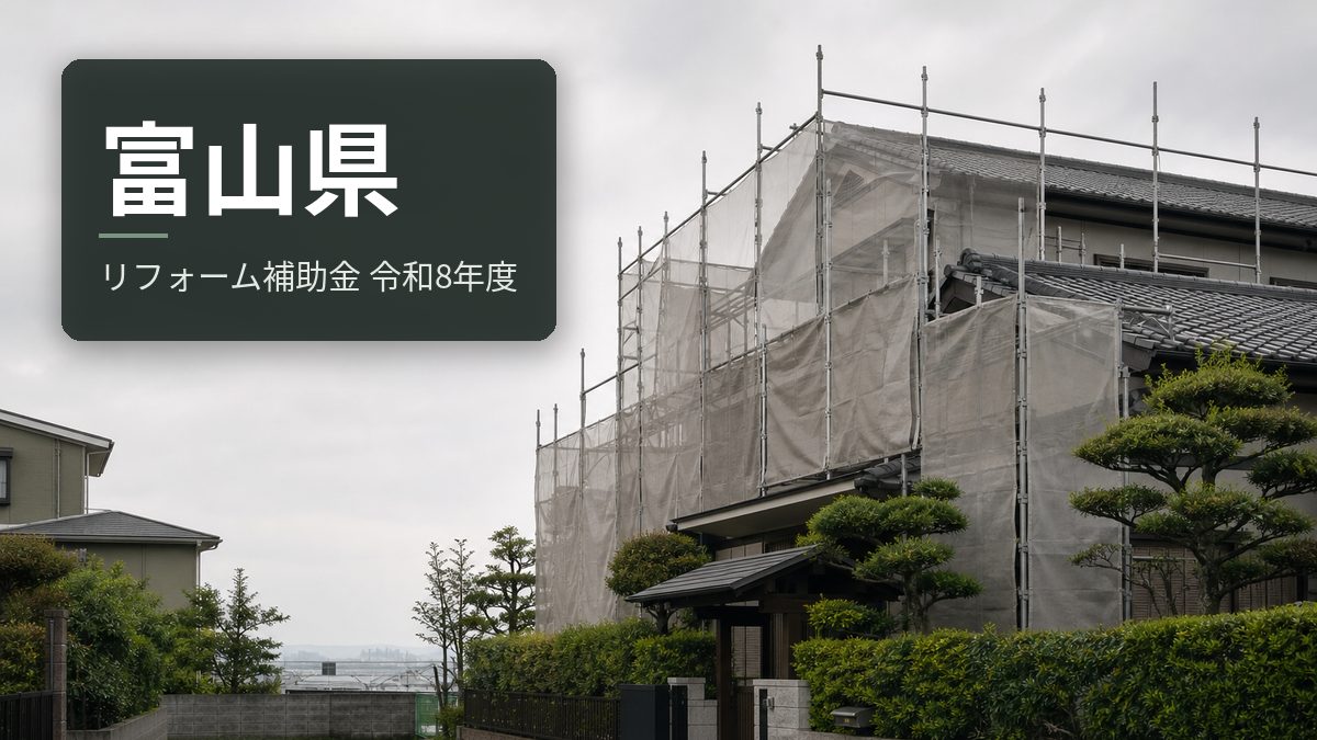 富山県のリフォーム補助金【令和8年度】改修は上限120万円