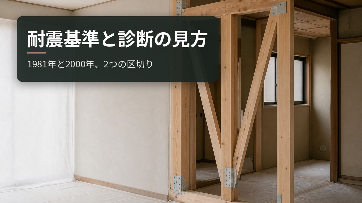 耐震基準と診断の見方|1981年と2000年、2つの区切り