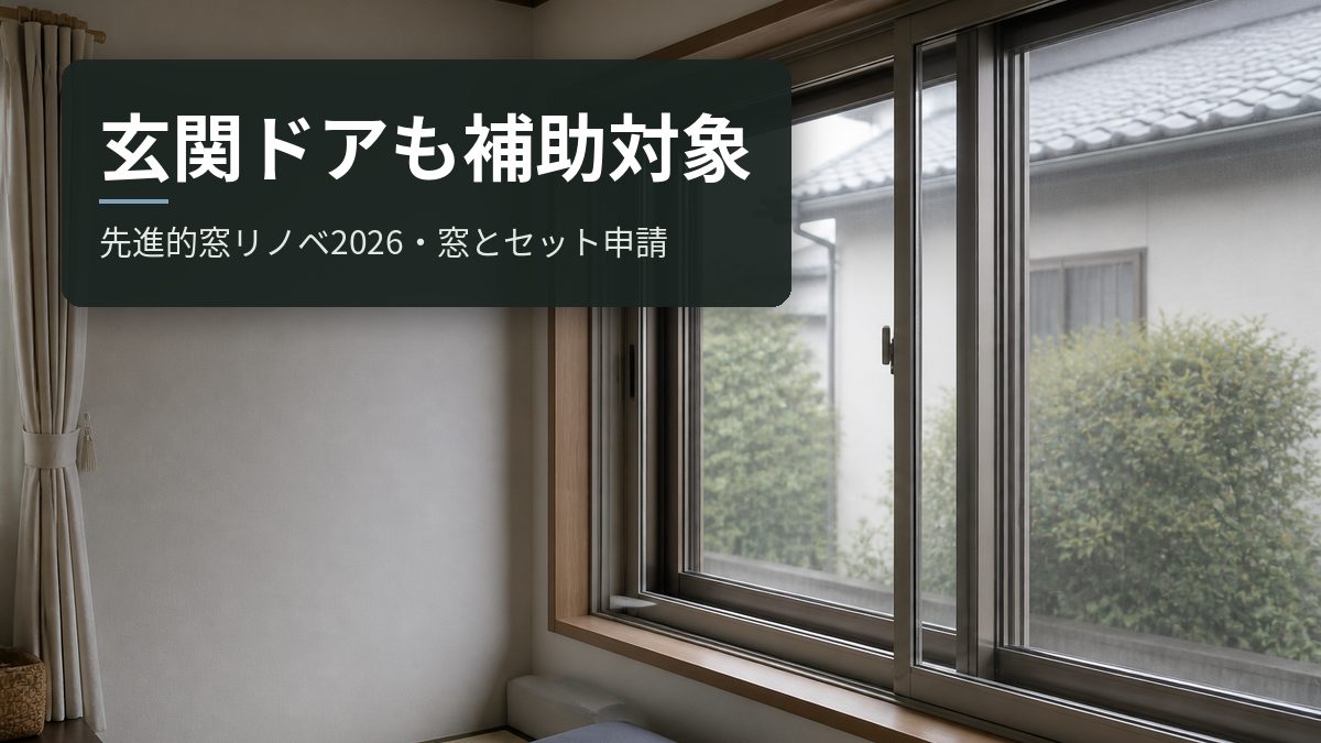 玄関ドアも補助対象になる先進的窓リノベ2026｜窓とセット申請が条件